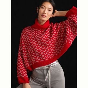 New Anthropologie heart sweater size M